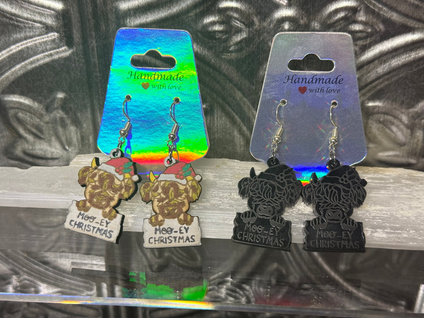 Highland Cow Xmas Errings