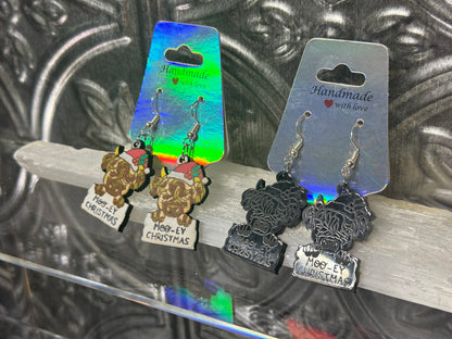 Highland Cow Xmas Errings