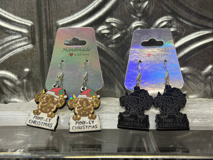 Highland Cow Xmas Errings